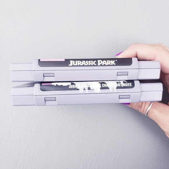 Jurassic Park Part 1 & Part 2: The Chaos Continues Super Nintendo SNES Game Dino - Picture 4 of 10